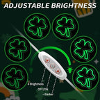 MissAudrey 2Pcs Go Irish Neon Sign, 8 * 9in Shamrock Neon Lights, St. Patrick's Day Decorations with USB/Battery Powered, Neon Sign Hanging for Window Wall Table Bedroom Man Cave Bar Pub Club Party - Image 3