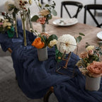 12 Pack Cheesecloth Table Runner 10Ft Christmas Gauze Boho Table Runners for Wedding Decor Bridal Shower Decorations Baby Shower Party(35" x 120")(Navy) - Image 6