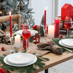 Christmas Norfolk Placemat Set of 6 Round Artificial Wreath Charger - Image 5