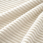 MIULEE Soft Corduroy Decorative Throw Pillow Covers Cream White 18x18 - Image 3