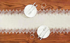 Natural Linen Table Runner 120 inches Beige Lace Coffee Table Runner - Image 7