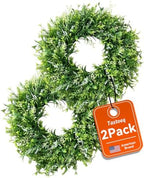 2Pack 20in Eucalyptus Wreath for Front Door, Artificial Green Leaves Greenery Wreath, All Season Wreath for Porch Window Wall Farmhouse Indoor Outdoor Home Decor by Unknown