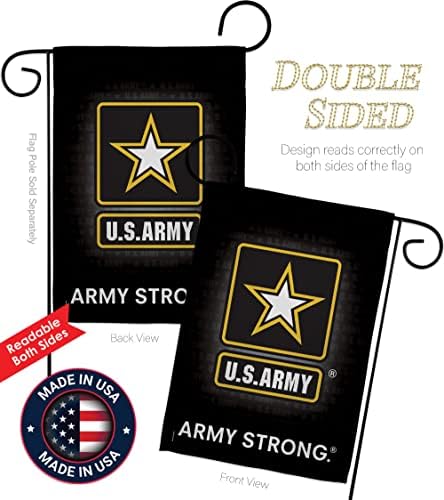 U.S. Army Garden Flag - Set with Stand Armed Forces Rangers United State American Military Veteran Retire Official - House Decoration Banner Small Yard Gift Double-Sided Imported 13 X 18.5 - Image 3