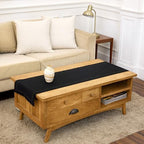 Solino Home 100% Pure Linen Dining Table Runner Black Hemstitch, 14 x 48 in by SolinoHome