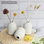 YANLING Small White Vase for Decor, 6 Pack Ceramic Vases for Pampas Grass - Image 5