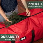 Holiday Cheer Christmas Tree Storage Bag Waterproof 7.5ft Red - Image 2
