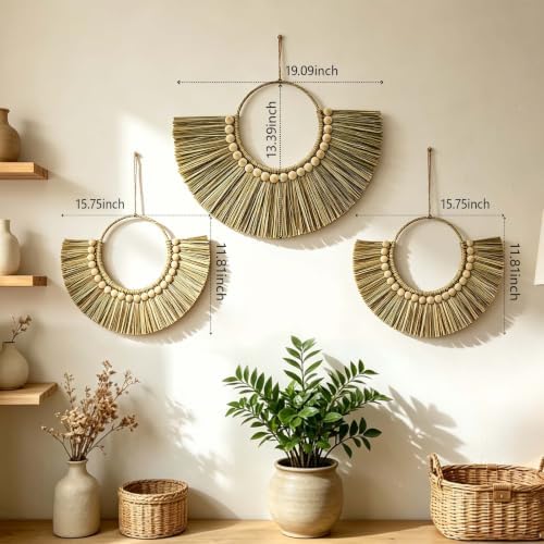 Qian Qian You Seagrass Wall Basket Set - Image 3