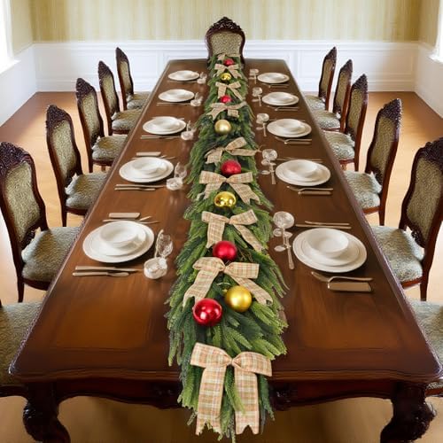 Christmas Decorations – 6FT Artificial Norfolk Pine Greenery Garland, Real Touch Christmas Garland for Mantel, Staircase, Fireplace, Front Door, Indoor & Outdoor Holiday Decor (1, 6FT) - Image 6