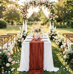 16 Pack Terracotta Cheesecloth Table Runner 35x120 Inch Boho Gauze Cheese Cloth Table Runner 10FT Long Rustic Sheer Table Runners for Wedding Bridal Shower Birthday Party Table Decor - Image 2