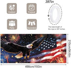 7x16FT Independence Day Garage Door Banner Eagle American Flag Garage Door Cover Decoration for Patriots Party (Eagle Flag, 7 * 16) - Image 4
