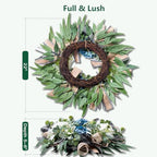 20-22" Hydrangea Wreath for Front Door Year Round, - Image 3