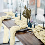 6 Pack Cheesecloth Table Runner 10Ft Christmas Gauze Boho Table Runners for Wedding Decor Bridal Shower Decorations Baby Shower Party(35" x 120") - Image 4