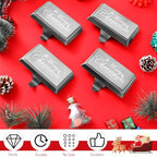 Yaocom 4 Pcs Christmas Stocking Holders Metal Fireplace Hooks,Silver - Image 3