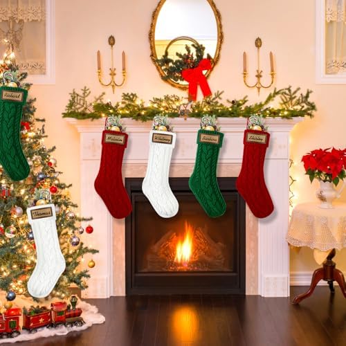 XOYTN 6pack Christmas Stockings, 18” Large Cable Knitted Hanging Stocking - Image 7
