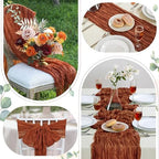 AGIRL 12 Pack Terracotta Cheesecloth Table Runner 10FT Fall Boho Home Decor - Image 4