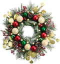 Valery Madelyn 20" Pre-Lit Christmas Wreath for Front Door with Light by ValeryMadelyn