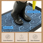 GORILLA GRIP WeatherMAX Door Mat, Indoor Outdoor, 35x23, Blue Ocean Waves - Image 5