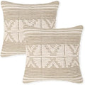 · REDEARTH · Boho Handwoven Throw Pillow Cases - Rustic Elegance Natural by REDEARTH