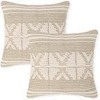 · REDEARTH · Boho Handwoven Throw Pillow Cases - Rustic Elegance Natural by REDEARTH