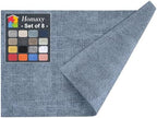 Homaxy PU Faux Leather Placemats for Dining Table, Set of 8, Blue by Homaxy