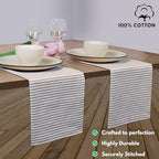 Native Fab Cloth Napkins 18x18 inches, 100% Cotton Vintage Stripped Dinner Napkins, Set of 12, Soft Breathable Absorbent, Machine Washable Cloth Napkins, Blue Beige - Image 2
