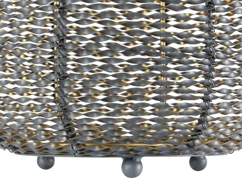 Northlight Twisted Iron Pillar Candle Holders 10.25" Gray Gold Finish Set 2 - Image 6