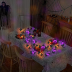 9FT 72 LED Halloween Willow Vine Twig Decor Black Halloween Garland with Pumpkin Bat Orange & Purple Light, 8 Modes Waterproof Battery Operated Halloween Lights Indoor Halloween Decorations Wall Table - Image 5