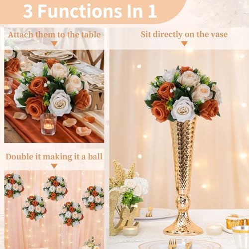 NUPTIO Terracotta Flower Ball Centerpieces: Floral Arrangements for Fall - Image 6