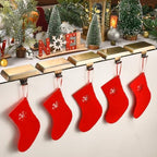 Christmas Stocking Holders for Mantle, Weighted Stocking Hangers, Christmas Stocking Hooks for Tables Window Fireplace Mantle Decoration(Bronze,6PCS) - Image 2