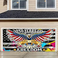 16x7FT 250 Years of Freedom Garage Door Banner, Amer-ica Eagle Patriotic Design 1776–2026, Extra Large Outdoor Garage Door Cover for Independence Day Decor by THISFIND