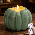 Fall Decorations for Home, Large Flameless Pumpkin Candle, Sage Green by ARIKJ