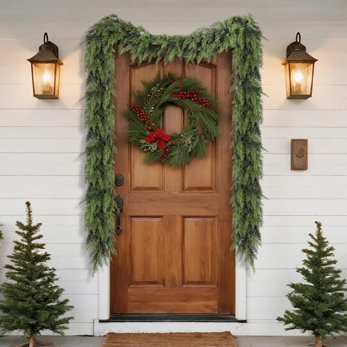 yofit 6FT Artificial Cedar Pine Garland Christmas Decorations - Image 5