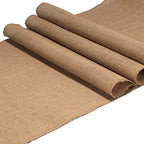 BambooMN Natural 15" x 88" Vintage Burlap Table Runner for Rustic Wedding Bridal Shower Bachelorette Graduation Party Table Decor Decorations, 6 Pieces - Image 2