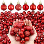 Shappy 216 Pcs Mini Christmas Ball Ornament 1.18 Inch,Red by Shappy