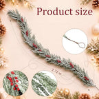 Thiccywoov 9ft Norfolk Pine Christmas Garland Decoration for Mantel - Image 2