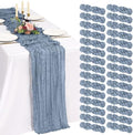 30 Pack Cheesecloth Table Runner 10FT Dusty Blue Table Runner Boho Gauze Cheese Cloth Table Runners Long Rustic Sheer Table Decorations for Wedding Party Baby Bridal Shower Birthday Holiday Home by Showgeous