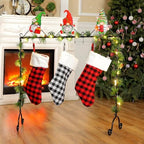 Sliner Christmas Stocking Holder with 12 Detachable Hooks 39.8 in Metal Stocking Holder Stand with String Lights, Freestanding Hangers Racks for Floor Fireplace Living Room(Classic) by Sliner