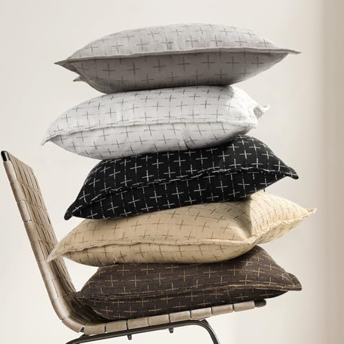 ZWJD Pillow Covers 22x22 Set of 2 Soft Polyester Textured Pillow Covers with Stylish Flange Edge Cozy Farmhouse Throw Pillows for Couch Bed Sofa Living Room - Image 4