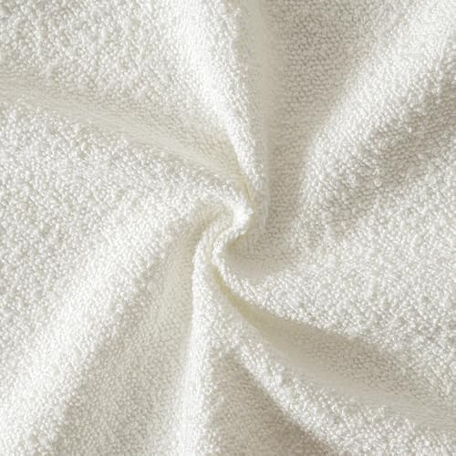 MIULEE 22x22 Decorative Euro Sham Boucle Couch Pillow Covers White - Image 2
