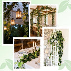 ucky 8Pack Total 48FT Green Fake Vines Ivy Leaves Vines for Bedroom Greenery Garland Fake Leaves Leaf Wall Decor Faux Hanging Vines Plants Outdoor Garland - Image 7
