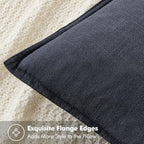 MIULEE Decorative Linen Pillow Covers 20x20 Inch Dark Gray - Image 2