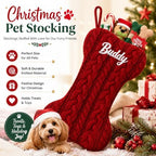 Personalized Dog Christmas Stockings, Custom Name Bone Shaped Pet Stocking - Image 3