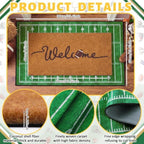 Moucuny 2 Pcs Football Doormat, Football Field Rug Outdoor, Non-Slip - Image 5