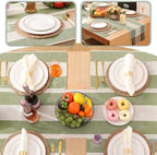 4 Sets Sage Green Table Runner and Placemats Set - Image 6