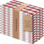 Urban Villa Cloth Napkins Cotton 20x20 (Set of 12) Rust by CottonTrends