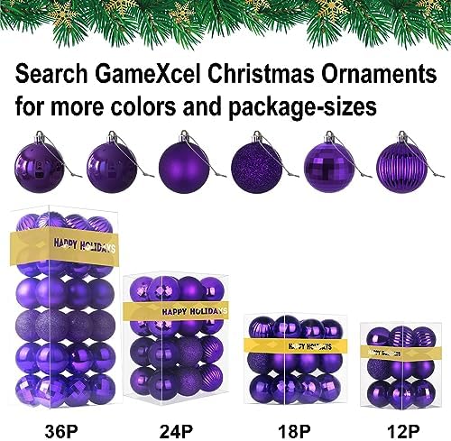 Purple 8.0" Extra Large Christmas Ornaments - Christmas Tree Decoration Balls Shatterproof Hanging Shiny Balls for Birthday Holiday Wedding Decorations Set of 2pcs - Image 7