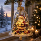 7PCS Glowing Christmas Ornaments - Mini Gold Light-Up Christmas Ball Ornaments - Christmas Tree Ornament with Warm LED Light for Tree Mantel, Holiday Scene Decoration & Gift - Image 4