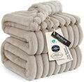 Bedsure Soft King Size Blankets for Bed Beige 108"x90" by BEDSURE