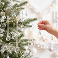 44 Pcs Clear Glass Teardrop Christmas Ornaments,7 Multiple Sizes by LOYIM