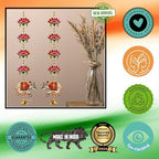 Divyakosh Door Hangings for Home and Temple Decoration, Pooja Items, Red Lotus With Elephant Wall/Door Decor | 2 Pieces | 26 Inch - Image 5